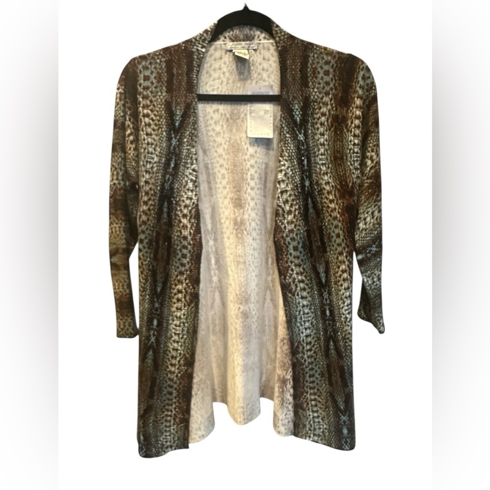 Alberto Makali Stylish Brown Patterned Women's Sweater/cardigan size S